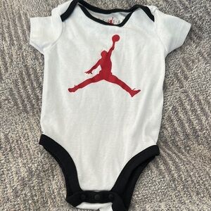 Jordan White and Black Bodysuit with Iconic Logo
